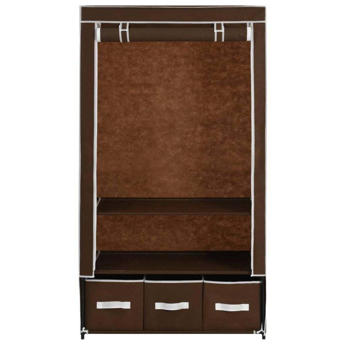VIDAXL Garde-robe Marron 87x49x159 cm Tissu