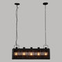 Voir la diapositive 4 : ATMOSPHERA Lampe de Plafonnier en Métal  Aaron  93cm Noir