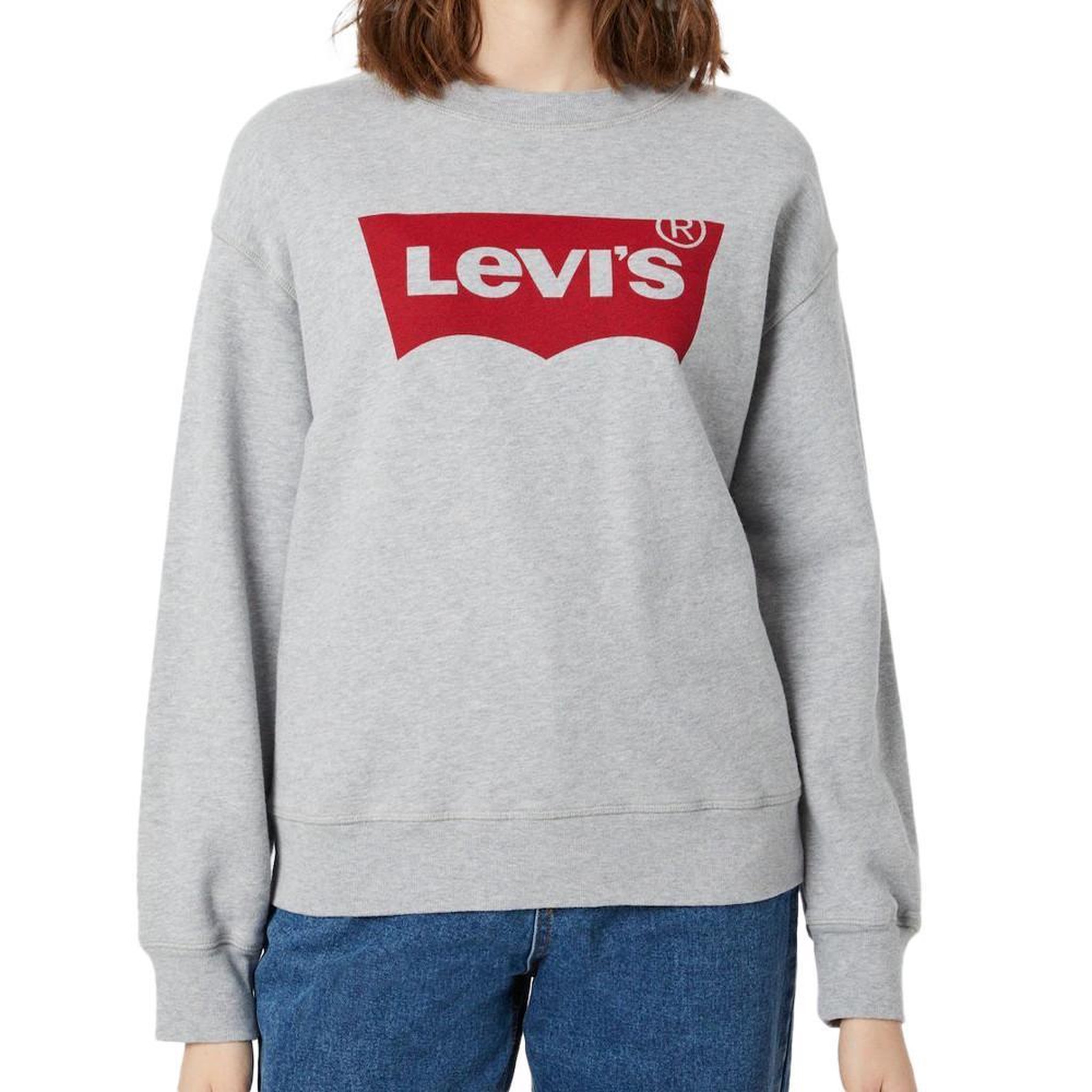 Levi's Sweat  Femme Levis Graphic Standard Crew. Coloris disponibles : Gris
