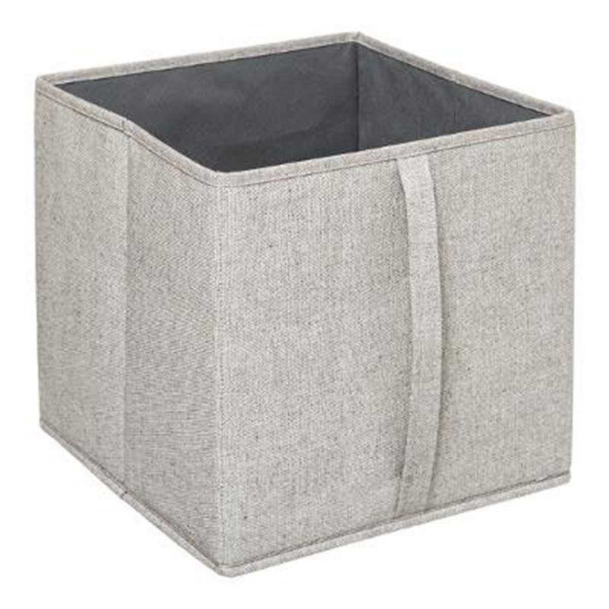  Boîte de Rangement Déco  Couvercle  31x31cm Beige