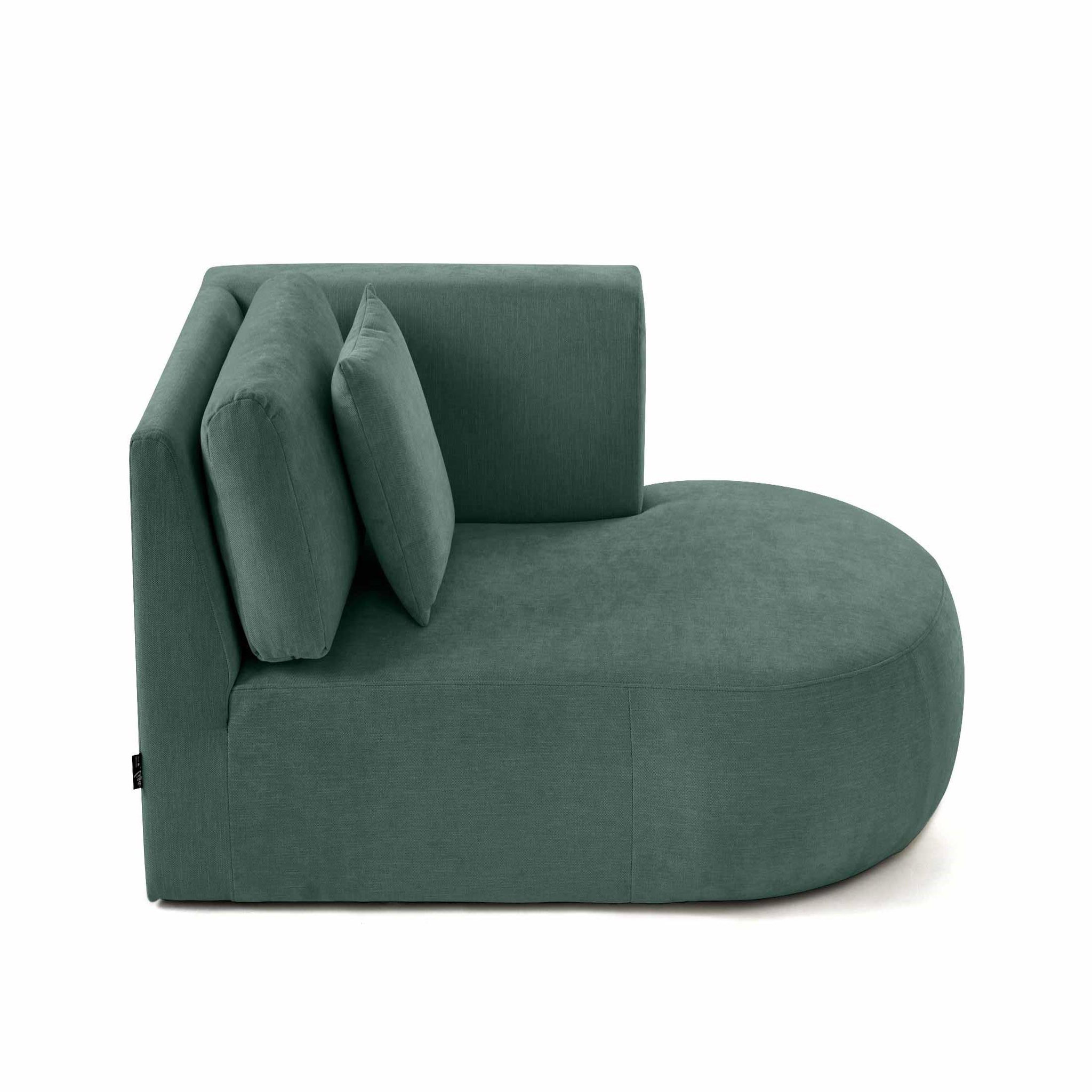 Voir la diapositive 6 : LISA DESIGN Santorini - module d'assise méridienne droit - en tissu texturé