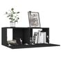 Voir la diapositive 4 : VIDAXL Meuble TV Noir 80x30x30 cm Bois d'ingenierie