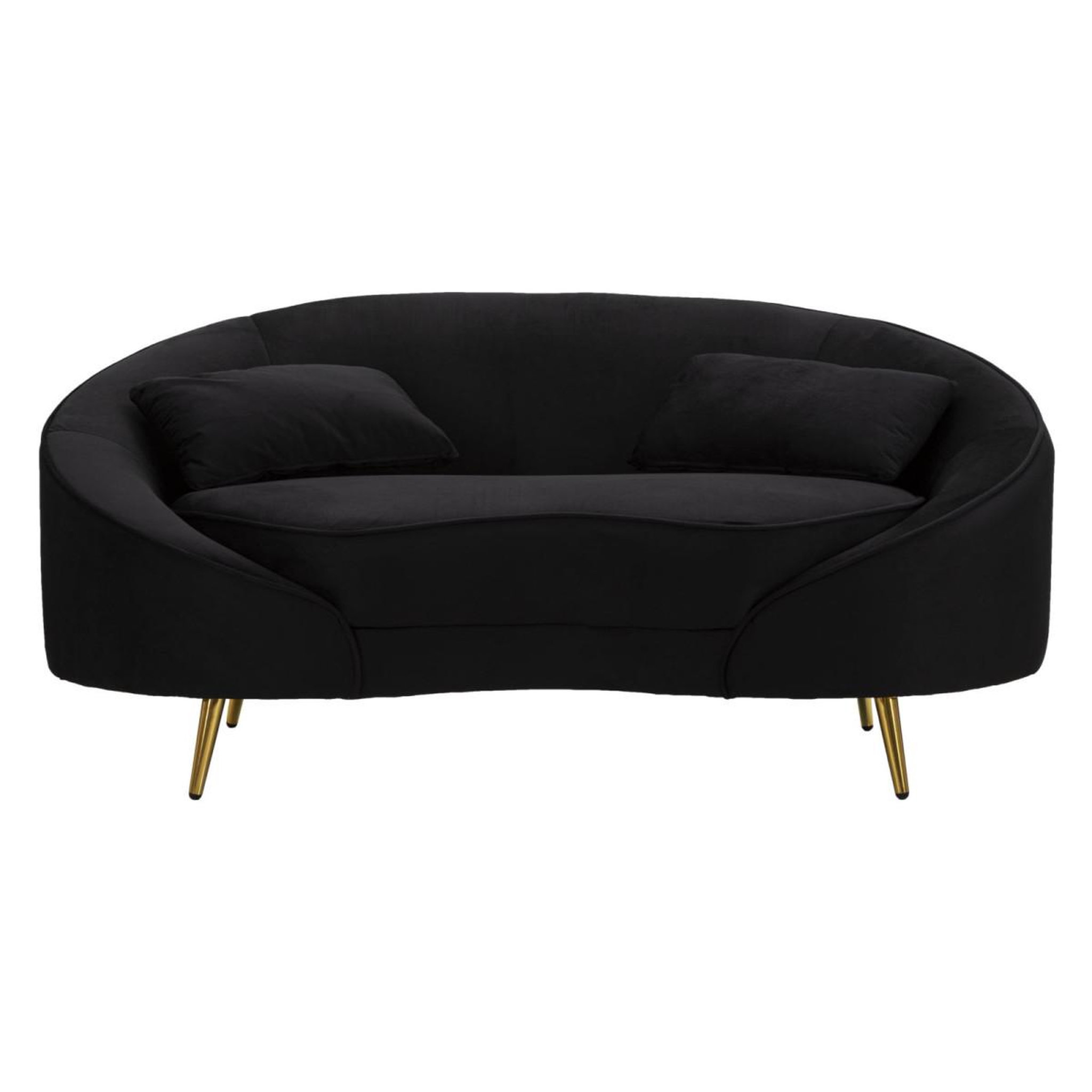 Voir la diapositive 2 : Paris Prix Canapé 2 places en tissu  oslo  148cm noir