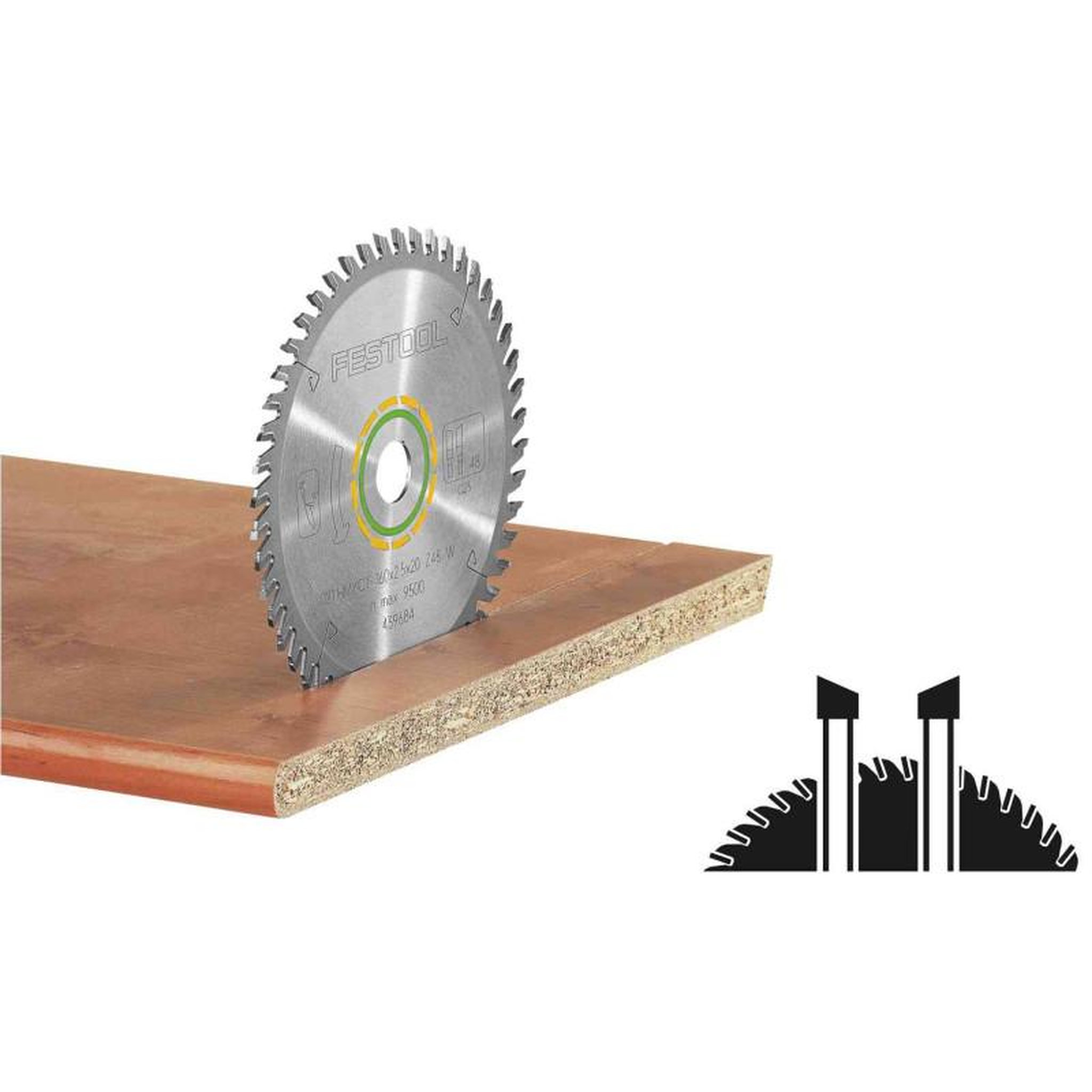 FESTOOL Lame de scie circualire Wood Fine Cut 160x20x2,2mm pour le bois W48 48 dents FESTOOL 491952