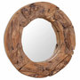 Voir la diapositive 3 : VIDAXL Miroir decoratif Teck 60 cm Rond