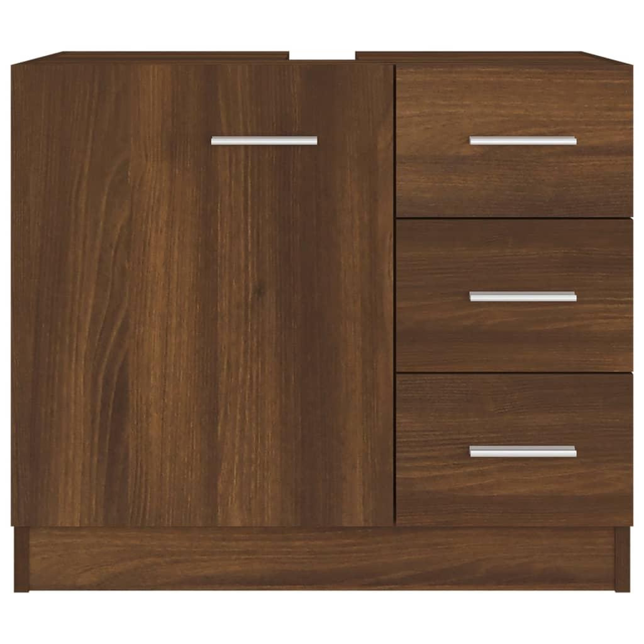 Voir la diapositive 3 : VIDAXL Armoire de lavabo Chene marron 63x30x54 cm Bois d'ingenierie
