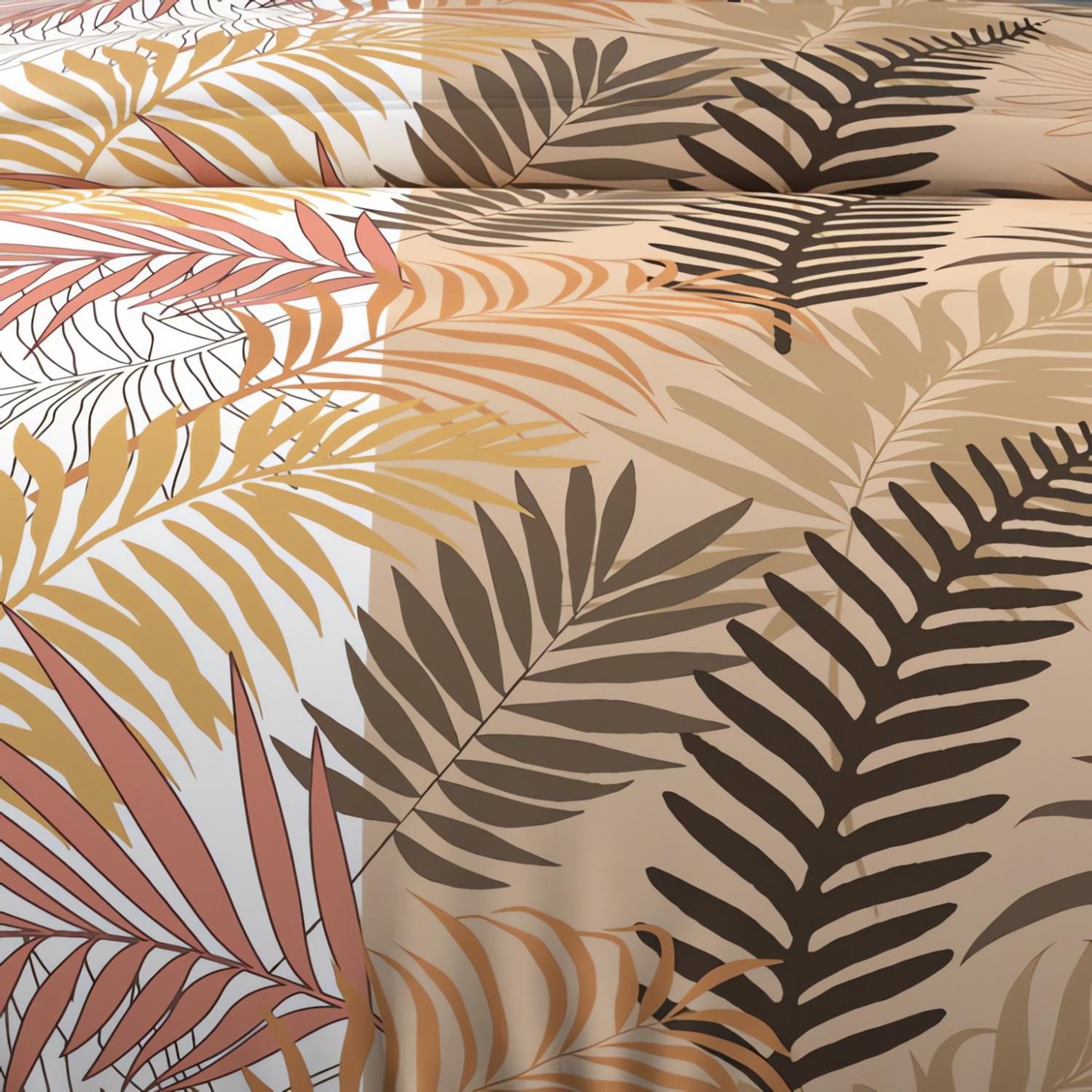 Voir la diapositive 2 : SOLEIL D'OCRE Parure housse de couette en coton 57 fils JUNGLE, par Soleil d'Ocre