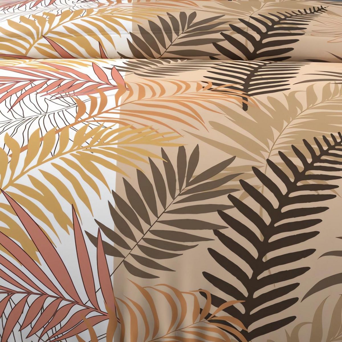 SOLEIL D'OCRE Parure housse de couette en coton 57 fils JUNGLE, par Soleil d'Ocre