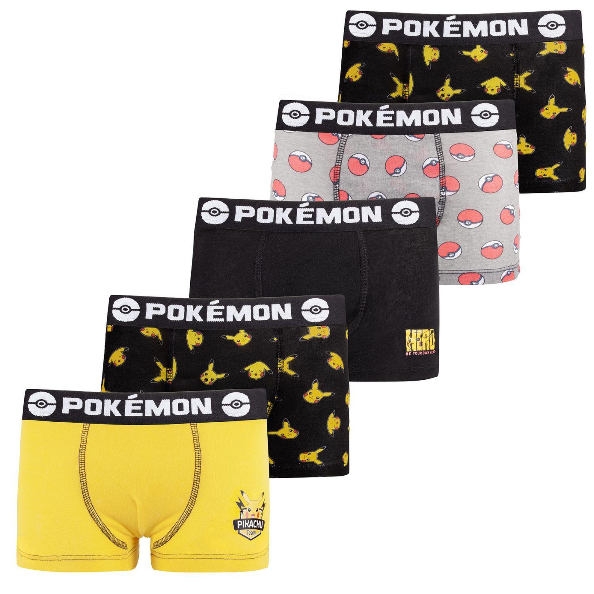 Voir la diapositive 1 : Pokemon Lot de 5 Boxers coton garçon Pokemon