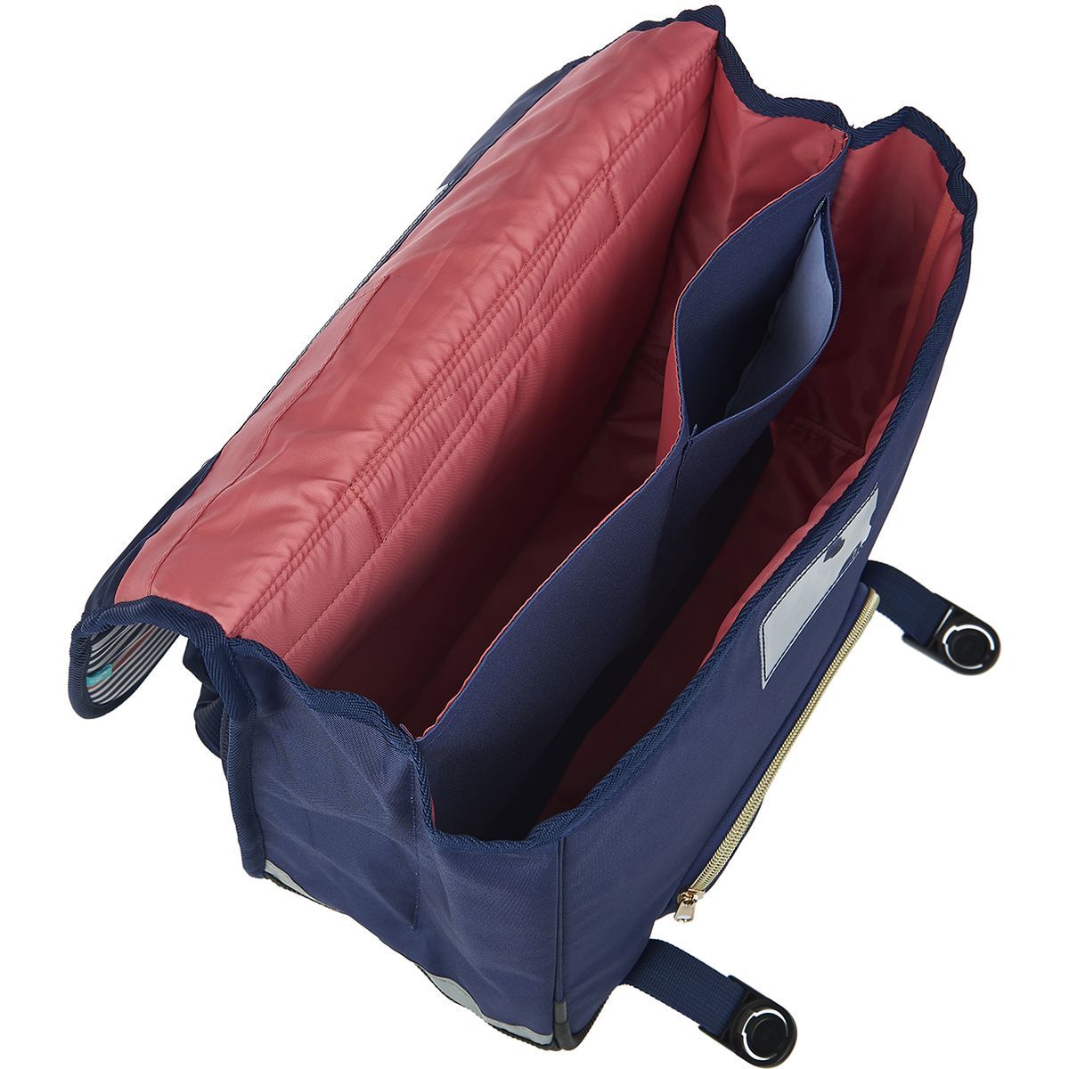 AUCHAN Cartable 38 cm CP/CE1/CE2 bleu à rayures Paris