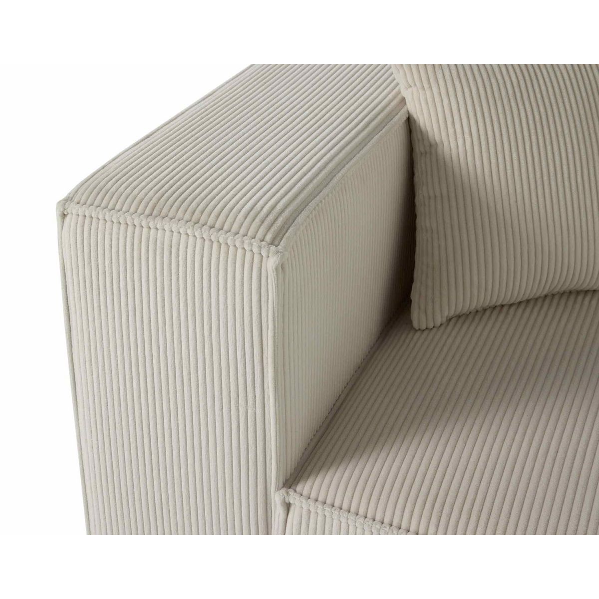 LISA DESIGN Arty - module d'assise gauche - en velours côtelé