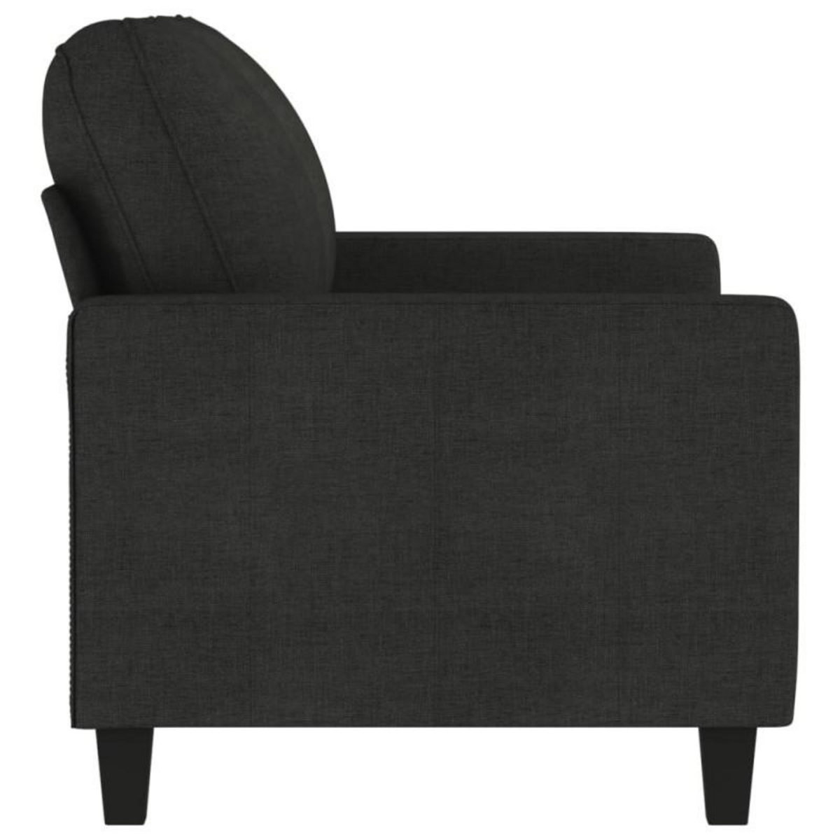 VIDAXL Canapé à 2 places Noir 120 cm Tissu