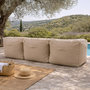Voir la diapositive 6 : CONCEPT USINE Salon de jardin modulable 3 places beige en tissu déperlant PRAIANO