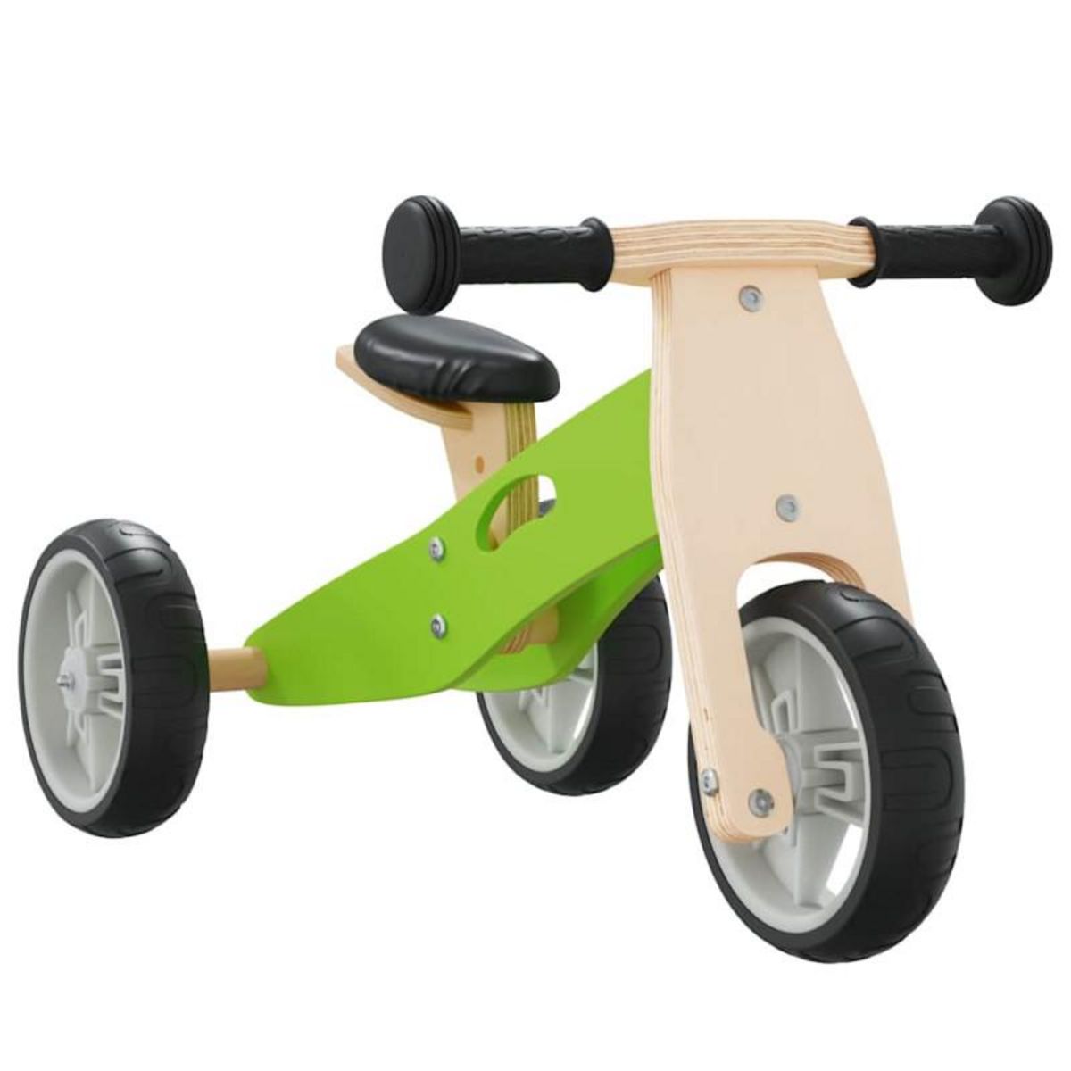 VIDAXL Vélo d équilibre pour enfants 2 in 1 vert