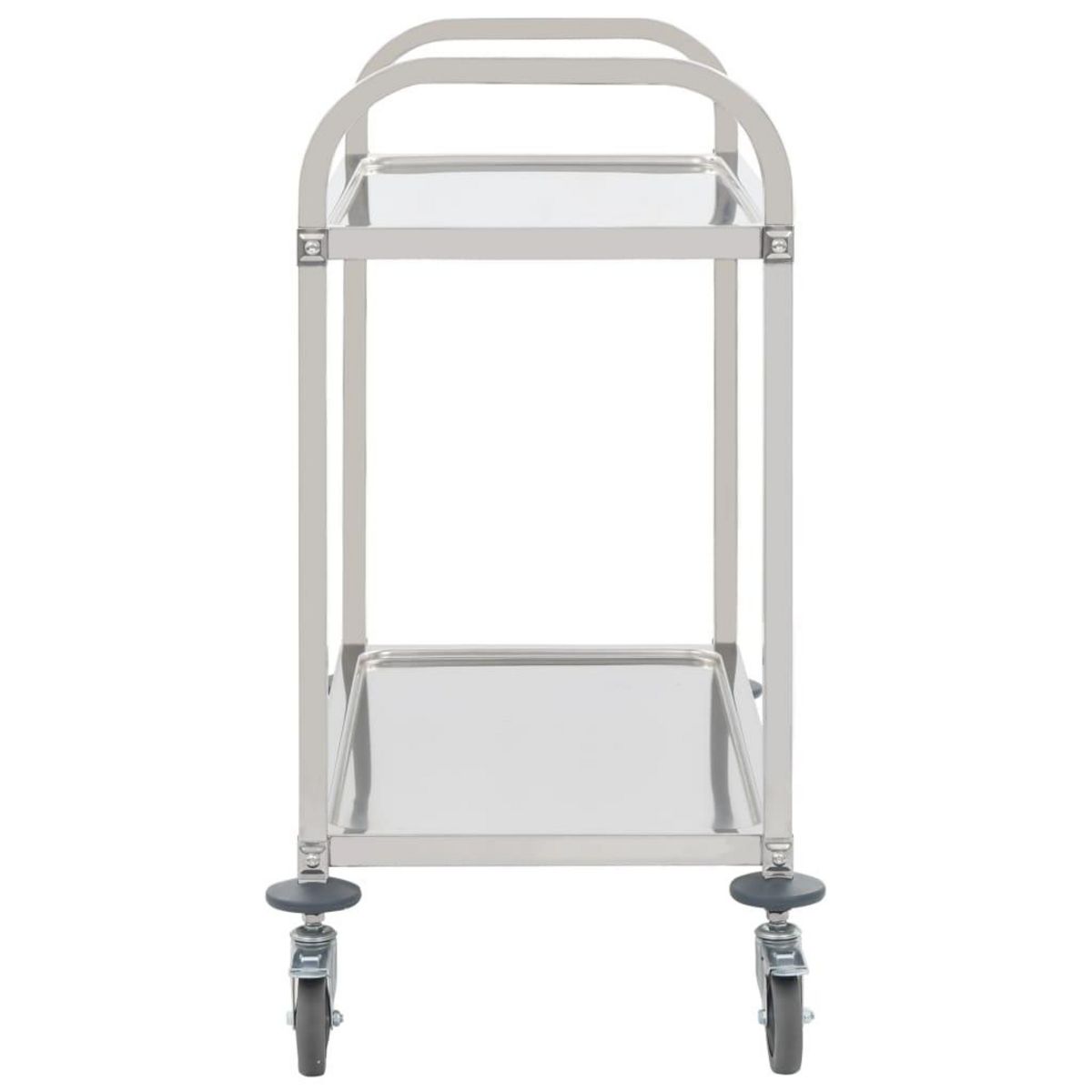 VIDAXL Chariot de cuisine a 2 niveaux 95x45x83,5 cm Acier inoxydable