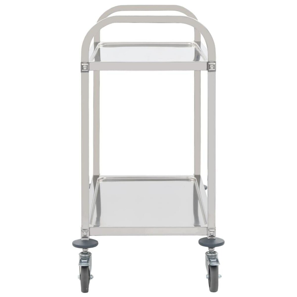 VIDAXL Chariot de cuisine a 2 niveaux 95x45x83,5 cm Acier inoxydable