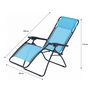 Voir la diapositive 4 : O'Colors Fauteuil relax de jardin - O'Colors - Multi positions - Bleu
