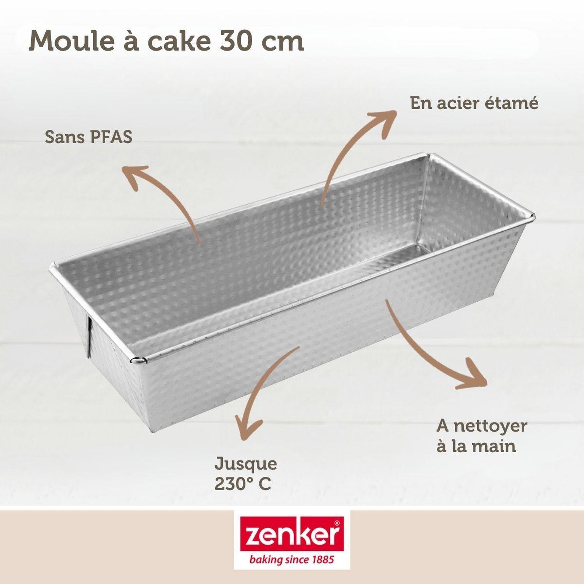 Voir la diapositive 4 : ZENKER Moule à cake 30 cm zenker silver