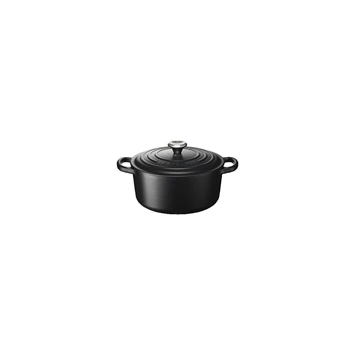Le Creuset Cocotte en fonte émaillée Le Creuset Signature noir mat 22 cm