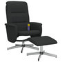 Voir la diapositive 2 : VIDAXL Fauteuil de massage inclinable avec repose-pied noir tissu