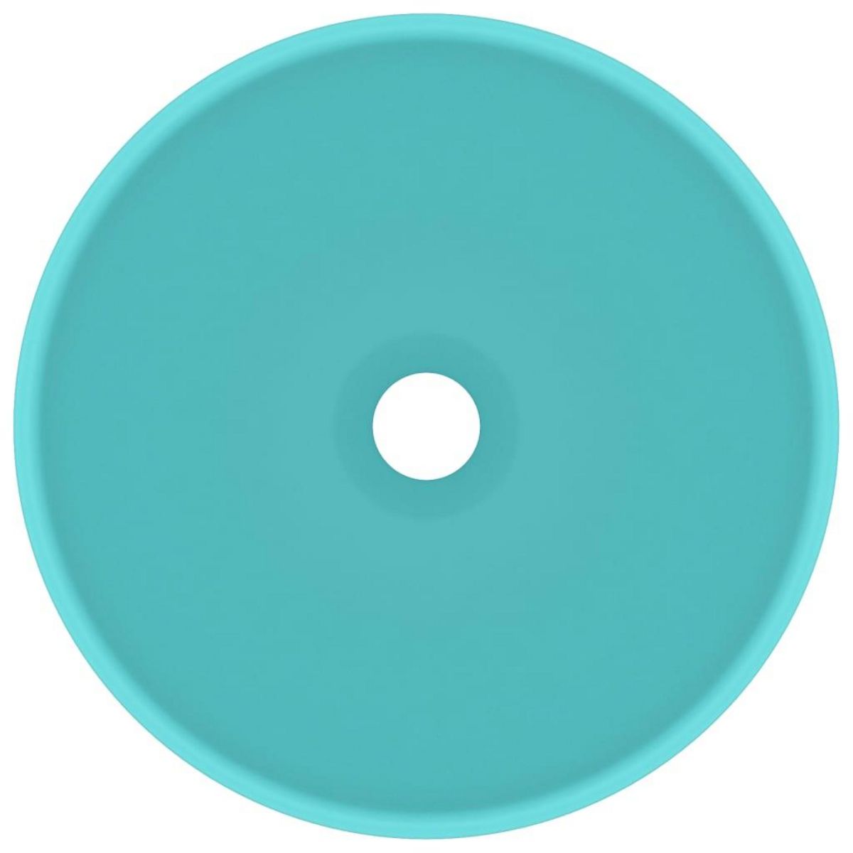 VIDAXL Lavabo rond de salle de bain Vert clair mat 32,5x14cm Ceramique