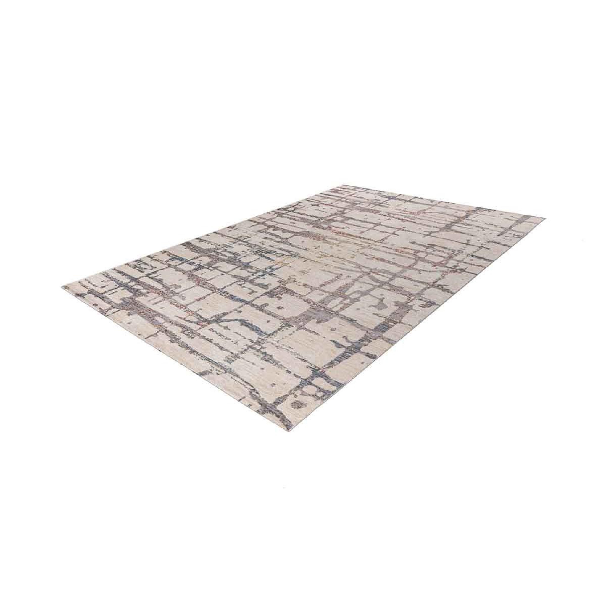 Voir la diapositive 2 : Paris Prix Tapis Tissé Imprimé Abstrait  Jaka  Crème