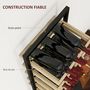 Voir la diapositive 6 : HOMCOM Étagère à bouteille, casier à bouteille mur, 5 niveaux pour 15 bouteilles 4 verres, pour bar à domicile cuisine salon, 35l x 25P x 86H cm, bois de pin, finition bois naturel