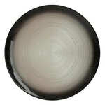 SECRET DE GOURMET Lot de 6 Assiettes de Présentation  Jem  33cm Noir & Argent