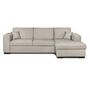 Voir la diapositive 2 : Canapé d'angle droit convertible 4 places avec coffre  de rangement revêtement tissu CARIBEA 