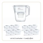 LITTLE BALANCE Carafe filtrante + lot de 12 cartouches - 8635