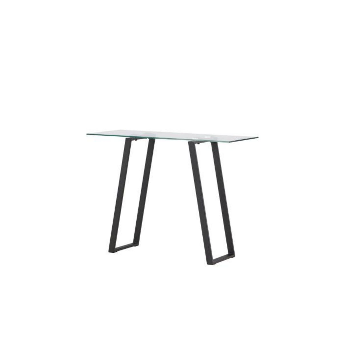 Paris Prix Console Design en Verre  Horten  100cm Noir