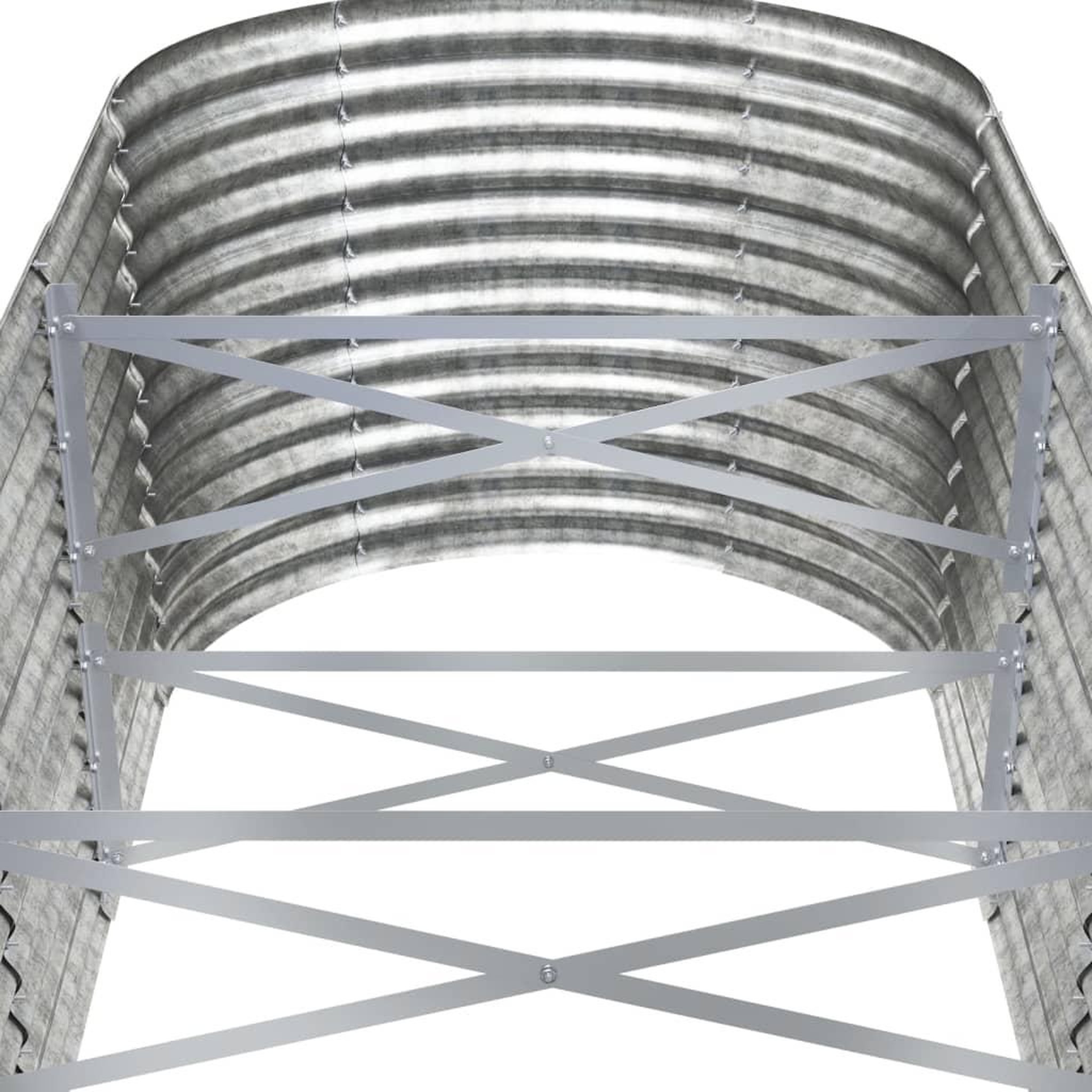 Voir la diapositive 5 : VIDAXL Lit sureleve de jardin Acier enduit de poudre Argente