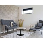 LISA DESIGN Valverde - table basse ronde - effet marbre - noir - 70 cm. Coloris disponibles : Bicolore