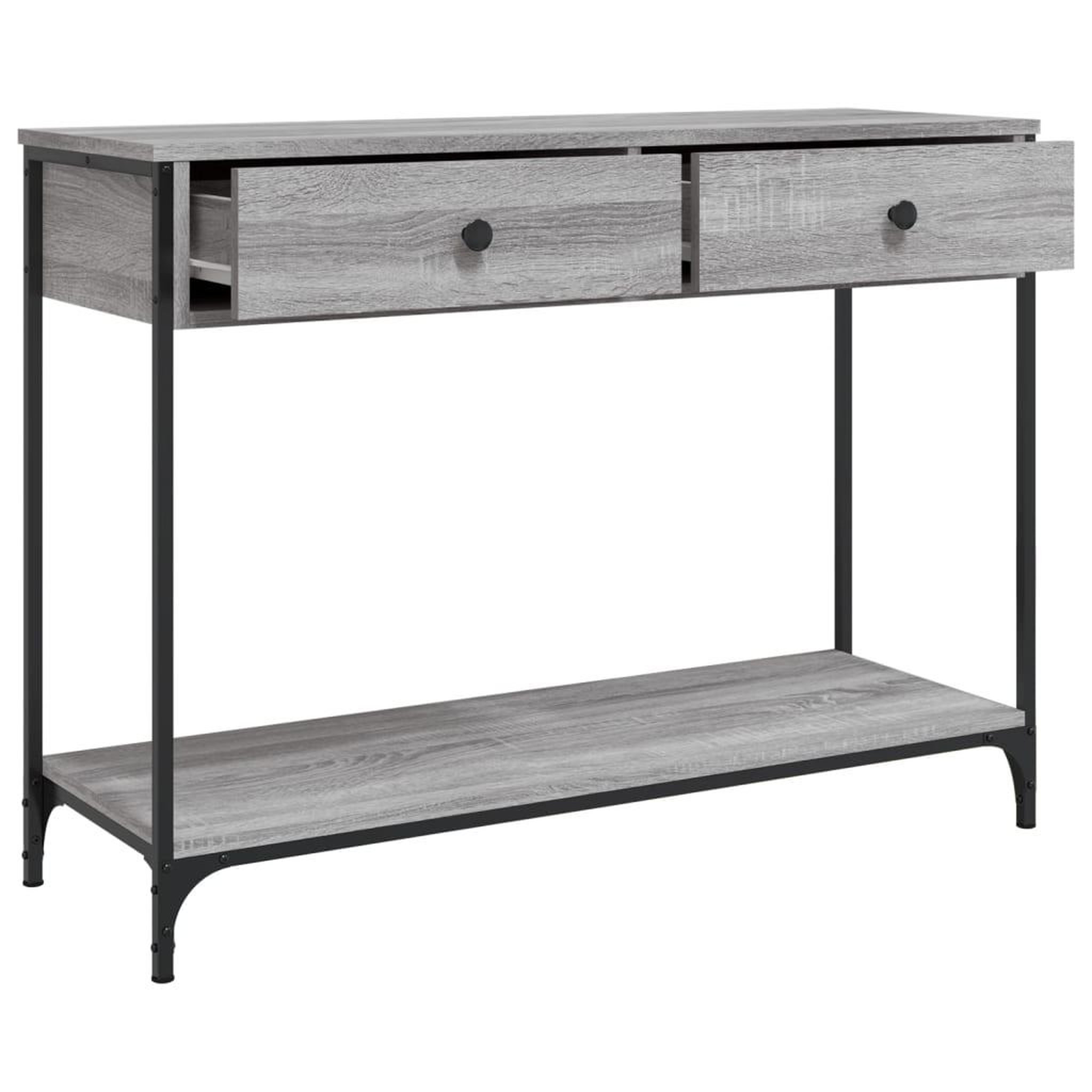 Voir la diapositive 5 : VIDAXL Table console sonoma gris 100x34,5x75 cm bois d'ingenierie