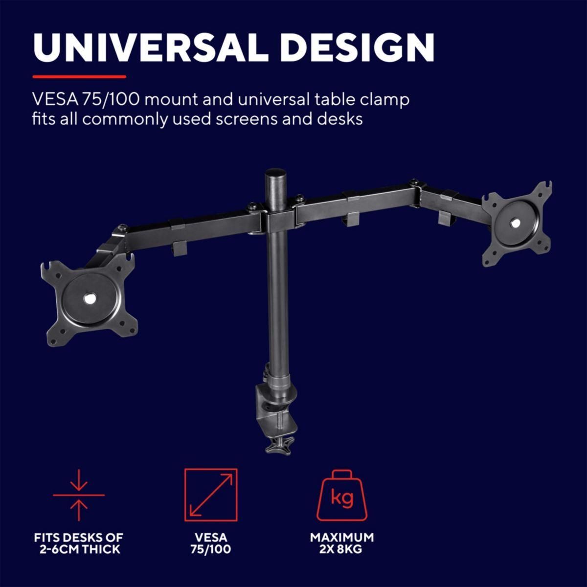 Trust Support écran pour 2 moniteurs MARA