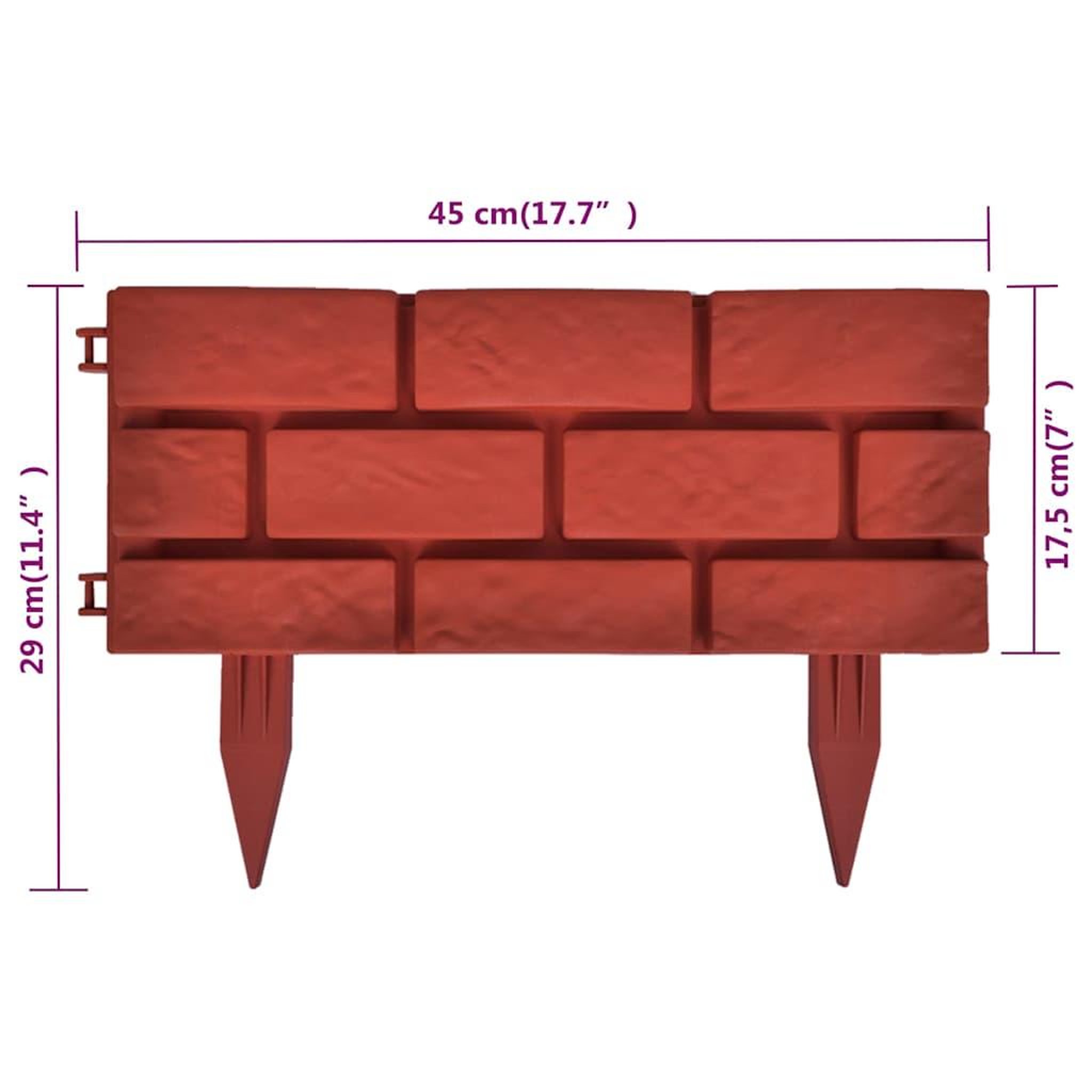 Voir la diapositive 6 : VIDAXL Cloture de jardin avec design de briques 11 pcs