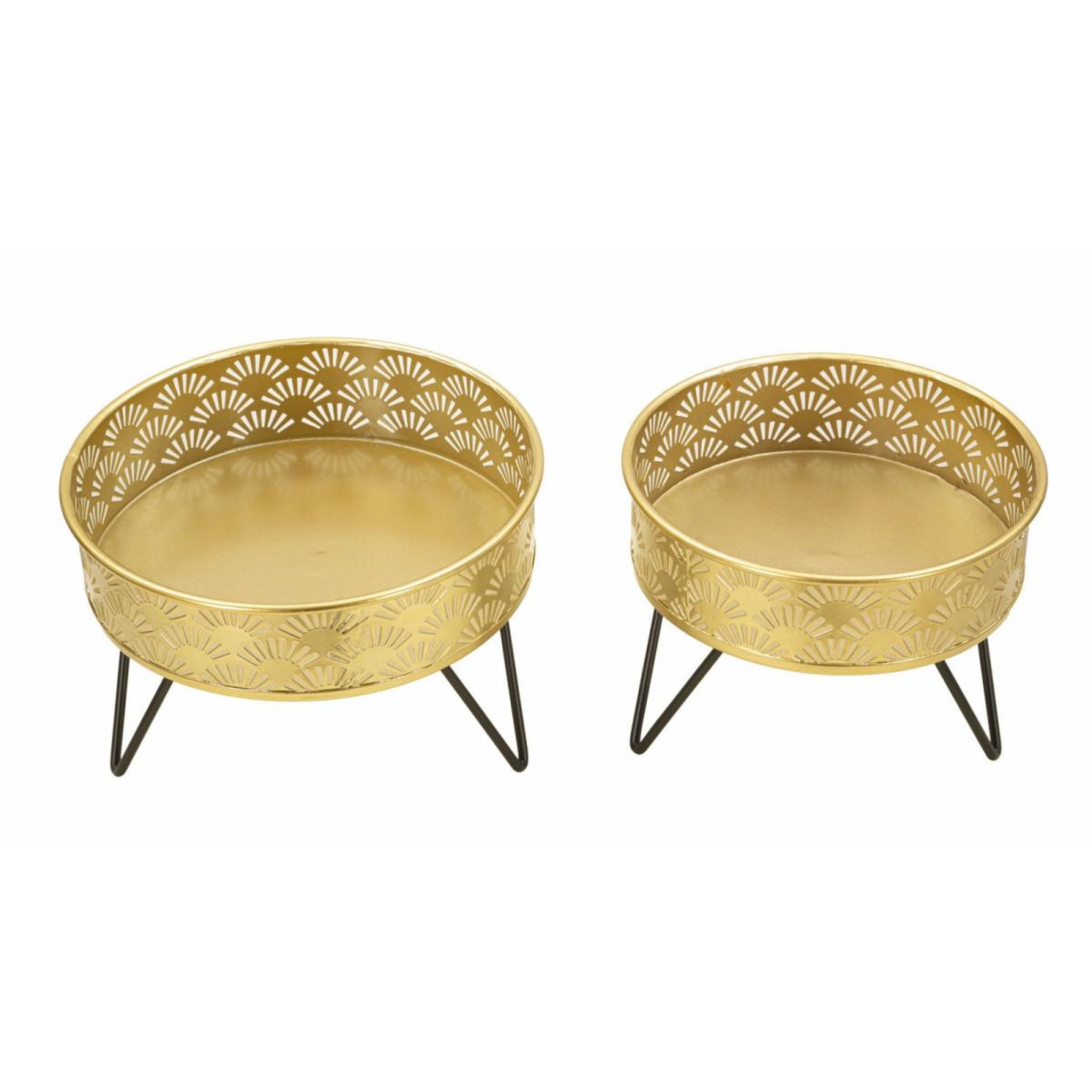 Voir la diapositive 2 : Paris Prix Lot de 2 cache-pots design  zanny  20cm or