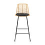 Voir la diapositive 6 : Rendez vous déco Lot de 2 chaises pour îlot central 66 cm en rotin naturel et noir-Tamara