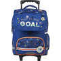 Voir la diapositive 1 : AUCHAN Sac à dos à roulettes bleu FOOTBALL