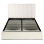Voir la diapositive 1 : Paris Prix Lit Coffre Design Bouclette  Songa  140x190cm Beige