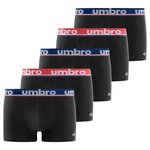 UMBRO Lot de 5 Boxers coton homme. Coloris disponibles : Noir