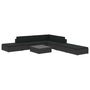 Voir la diapositive 2 : VIDAXL Salon de jardin 8 pcs avec coussins resine tressee noir