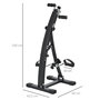 Voir la diapositive 3 : HOMCOM Vélo d'appartement pédalier rééducation bras jambes écran LCD multifonctions hauteur guidon réglable 40L x 42,5l x 100H cm acier noir