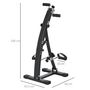 Voir la diapositive 3 : HOMCOM Vélo d'appartement pédalier rééducation bras jambes écran LCD multifonctions hauteur guidon réglable 40L x 42,5l x 100H cm acier noir
