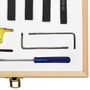 Voir la diapositive 5 : VIDAXL Jeu d'outils de tournage indexables 12 pcs 8x8 mm 70 mm