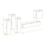 Voir la diapositive 3 : Paris Prix Meuble TV Mural Design  Switch III  330cm Naturel & Gris