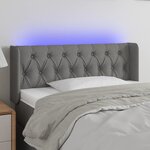 VIDAXL Tete de lit a LED Gris fonce 93x16x78/88 cm Tissu