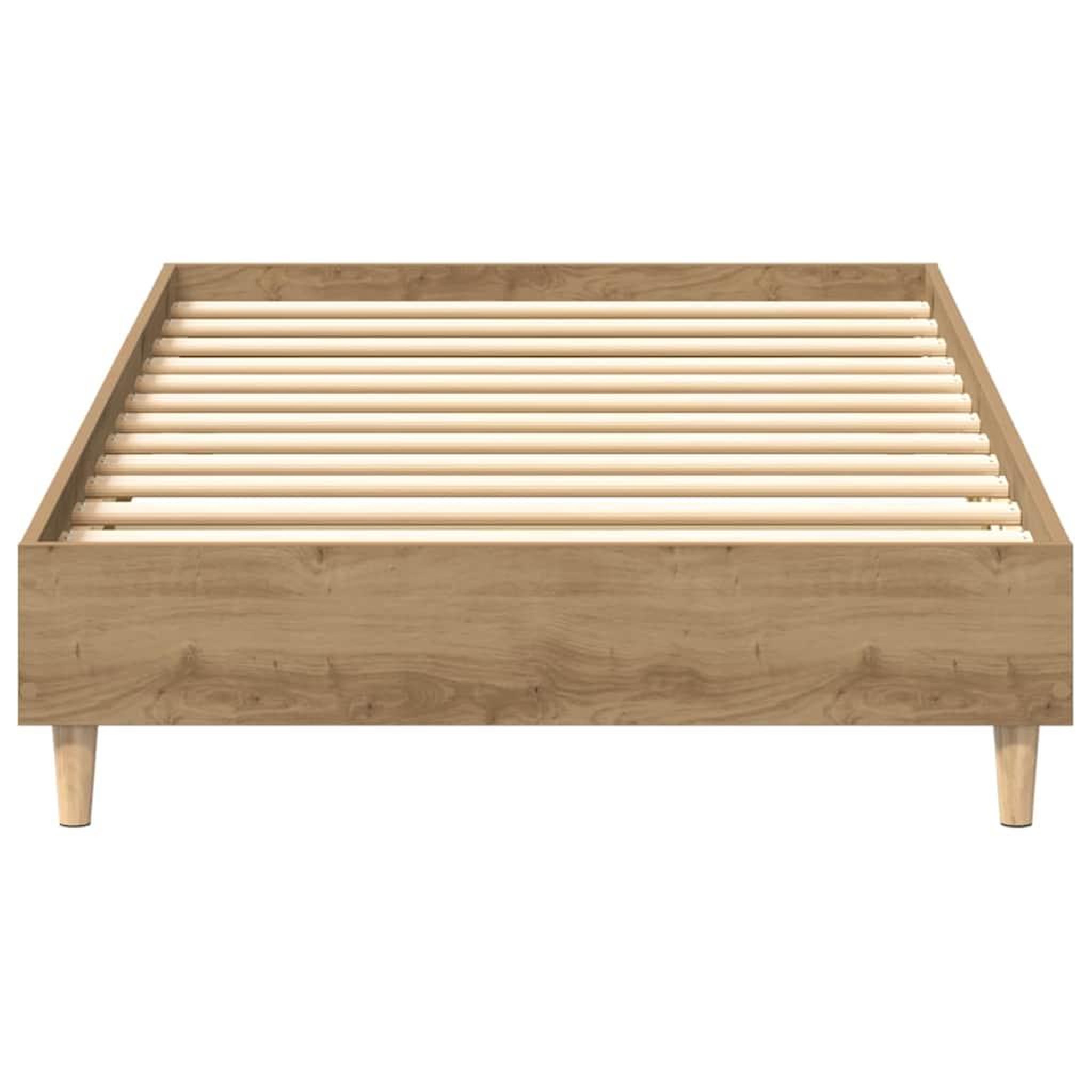Voir la diapositive 5 : VIDAXL Cadre de lit sans matelas chene artisanal 75x190 cm