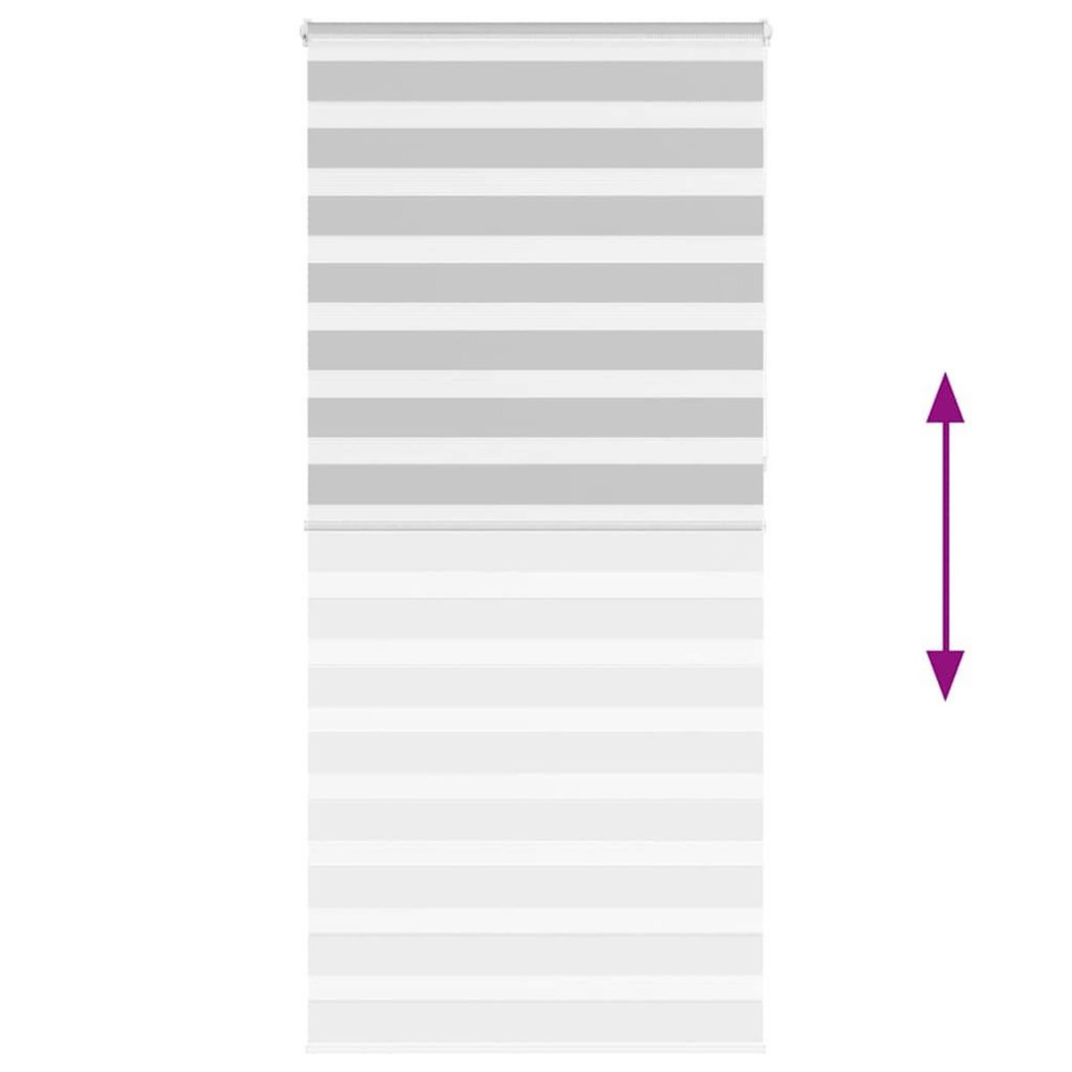 VIDAXL Store zebre gris clair largeur du tissu 90,9 cm polyester