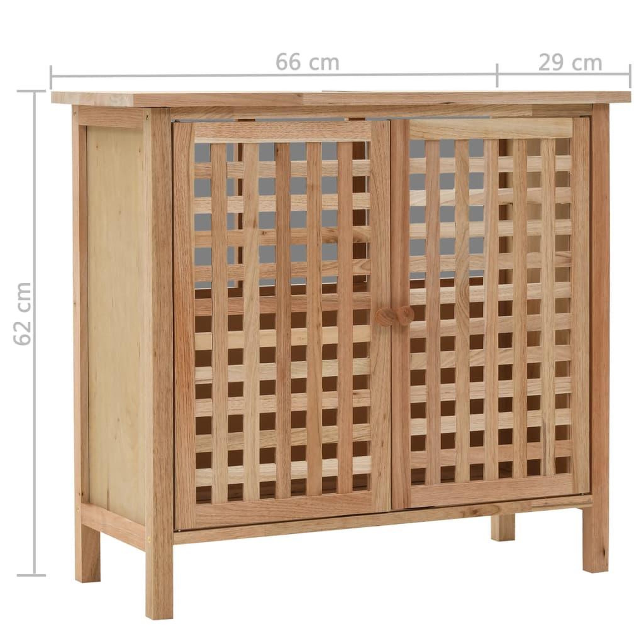 Voir la diapositive 6 : VIDAXL Armoire pour lavabo avec miroir bois de noyer massif